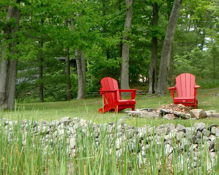 Sitting by the fire in Cottage Country