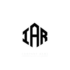 IAR letter logo design with polygon shape. IAR polygon logo monogram. IAR cube logo design. IAR hexagon vector logo template white and black colors. IAR monogram. IAR business and real estate logo. 