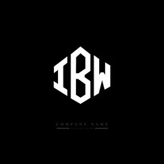 IBW letter logo design with polygon shape. IBW polygon logo monogram. IBW cube logo design. IBW hexagon vector logo template white and black colors. IBW monogram. IBW business and real estate logo. 