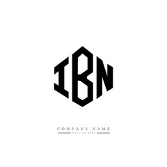 IBN letter logo design with polygon shape. IBN polygon logo monogram. IBN cube logo design. IBN hexagon vector logo template white and black colors. IBN monogram. IBN business and real estate logo. 