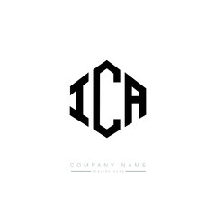 ICA letter logo design with polygon shape. ICA polygon logo monogram. ICA cube logo design. ICA hexagon vector logo template white and black colors. ICA monogram. ICA business and real estate logo. 