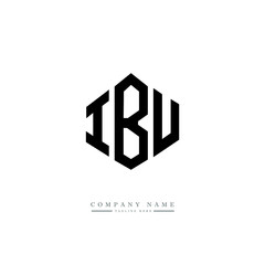 IBU letter logo design with polygon shape. IBU polygon logo monogram. IBU cube logo design. IBU hexagon vector logo template white and black colors. IBU monogram. IBU business and real estate logo. 
