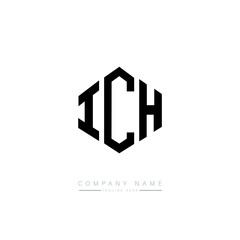 ICH letter logo design with polygon shape. ICH polygon logo monogram. ICH cube logo design. ICH hexagon vector logo template white and black colors. ICH monogram. ICH business and real estate logo. 