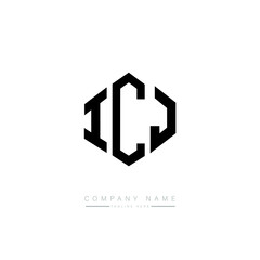 ICJ letter logo design with polygon shape. ICJ polygon logo monogram. ICJ cube logo design. ICJ hexagon vector logo template white and black colors. ICJ monogram. ICJ business and real estate logo. 
