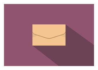 Paper envelope simple flat icon

