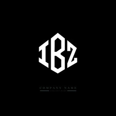 IBZ letter logo design with polygon shape. IBZ polygon logo monogram. IBZ cube logo design. IBZ hexagon vector logo template white and black colors. IBZ monogram. IBZ business and real estate logo. 
