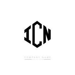 ICN letter logo design with polygon shape. ICN polygon logo monogram. ICN cube logo design. ICN hexagon vector logo template white and black colors. ICN monogram. ICN business and real estate logo. 