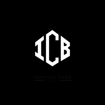 ICB letter logo design with polygon shape. ICB polygon logo monogram. ICB cube logo design. ICB hexagon vector logo template white and black colors. ICB monogram. ICB business and real estate logo. 