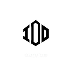 IDO letter logo design with polygon shape. IDO polygon logo monogram. IDO cube logo design. IDO hexagon vector logo template white and black colors. IDO monogram. IDO business and real estate logo. 