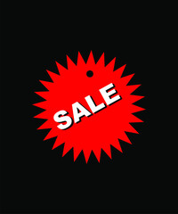 sale sign on red 