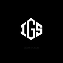 IGS letter logo design with polygon shape. IGS polygon logo monogram. IGS cube logo design. IGS hexagon vector logo template white and black colors. IGS monogram. IGS business and real estate logo. 