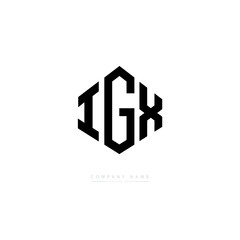 IGX letter logo design with polygon shape. IGX polygon logo monogram. IGX cube logo design. IGX hexagon vector logo template white and black colors. IGX monogram. IGX business and real estate logo. 