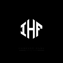 IHF letter logo design with polygon shape. IHF polygon logo monogram. IHF cube logo design. IHF hexagon vector logo template white and black colors. IHF monogram. IHF business and real estate logo. 