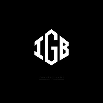 IGB letter logo design with polygon shape. IGB polygon logo monogram. IGB cube logo design. IGB hexagon vector logo template white and black colors. IGB monogram. IGB business and real estate logo. 