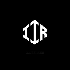 IIR letter logo design with polygon shape. IIR polygon logo monogram. IIR cube logo design. IIR hexagon vector logo template white and black colors. IIR monogram. IIR business and real estate logo. 