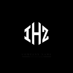 IHZ letter logo design with polygon shape. IHZ polygon logo monogram. IHZ cube logo design. IHZ hexagon vector logo template white and black colors. IHZ monogram. IHZ business and real estate logo. 