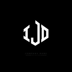 IJD letter logo design with polygon shape. IJD polygon logo monogram. IJD cube logo design. IJD hexagon vector logo template white and black colors. IJD monogram. IJD business and real estate logo. 