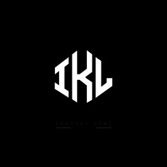 IKL letter logo design with polygon shape. IKL polygon logo monogram. IKL cube logo design. IKL hexagon vector logo template white and black colors. IKL monogram. IKL business and real estate logo. 