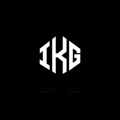 IKG letter logo design with polygon shape. IKG polygon logo monogram. IKG cube logo design. IKG hexagon vector logo template white and black colors. IKG monogram. IKG business and real estate logo. 