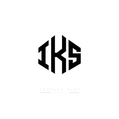 IKS letter logo design with polygon shape. IKS polygon logo monogram. IKS cube logo design. IKS hexagon vector logo template white and black colors. IKS monogram. IKS business and real estate logo. 