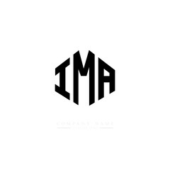 IMA letter logo design with polygon shape. IMA polygon logo monogram. IMA cube logo design. IMA hexagon vector logo template white and black colors. IMA monogram. IMA business and real estate logo. 