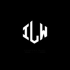 ILW letter logo design with polygon shape. ILW polygon logo monogram. ILW cube logo design. ILW hexagon vector logo template white and black colors. ILW monogram. ILW business and real estate logo. 