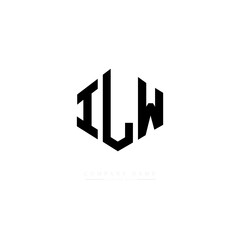 ILW letter logo design with polygon shape. ILW polygon logo monogram. ILW cube logo design. ILW hexagon vector logo template white and black colors. ILW monogram. ILW business and real estate logo. 