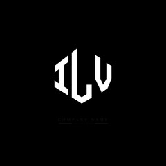 ILV letter logo design with polygon shape. ILV polygon logo monogram. ILV cube logo design. ILV hexagon vector logo template white and black colors. ILV monogram. ILV business and real estate logo. 