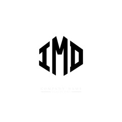 IMD letter logo design with polygon shape. IMD polygon logo monogram. IMD cube logo design. IMD hexagon vector logo template white and black colors. IMD monogram. IMD business and real estate logo. 