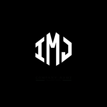 IMJ letter logo design with polygon shape. IMJ polygon logo monogram. IMJ cube logo design. IMJ hexagon vector logo template white and black colors. IMJ monogram. IMJ business and real estate logo. 