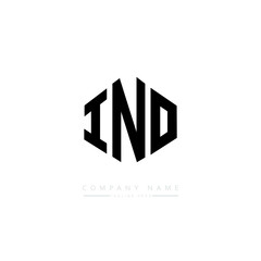 Obraz premium INO letter logo design with polygon shape. INO polygon logo monogram. INO cube logo design. INO hexagon vector logo template white and black colors. INO monogram. INO business and real estate logo. 