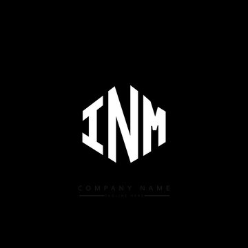INM letter logo design with polygon shape. INM polygon logo monogram. INM cube logo design. INM hexagon vector logo template white and black colors. INM monogram. INM business and real estate logo. 