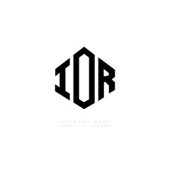 IOR letter logo design with polygon shape. IOR polygon logo monogram. IOR cube logo design. IOR hexagon vector logo template white and black colors. IOR monogram. IOR business and real estate logo. 