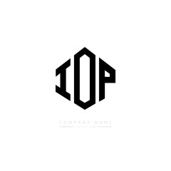 IOP letter logo design with polygon shape. IOP polygon logo monogram. IOP cube logo design. IOP hexagon vector logo template white and black colors. IOP monogram. IOP business and real estate logo. 