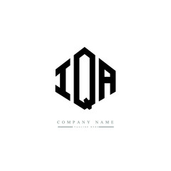 IQA letter logo design with polygon shape. IQA polygon logo monogram. IQA cube logo design. IQA hexagon vector logo template white and black colors. IQA monogram. IQA business and real estate logo. 