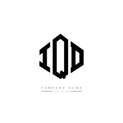IQD letter logo design with polygon shape. IQD polygon logo monogram. IQD cube logo design. IQD hexagon vector logo template white and black colors. IQD monogram. IQD business and real estate logo. 