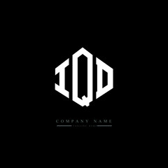 IQD letter logo design with polygon shape. IQD polygon logo monogram. IQD cube logo design. IQD hexagon vector logo template white and black colors. IQD monogram. IQD business and real estate logo.  © mamun25g