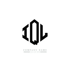 IQL letter logo design with polygon shape. IQL polygon logo monogram. IQL cube logo design. IQL hexagon vector logo template white and black colors. IQL monogram. IQL business and real estate logo. 