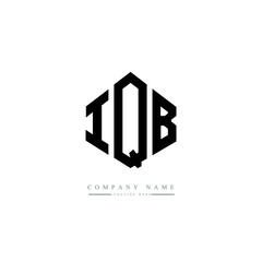 IQB letter logo design with polygon shape. IQB polygon logo monogram. IQB cube logo design. IQB hexagon vector logo template white and black colors. IQB monogram. IQB business and real estate logo. 