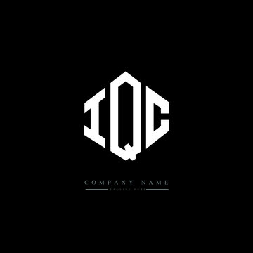 IQC letter logo design with polygon shape. IQC polygon logo monogram. IQC cube logo design. IQC hexagon vector logo template white and black colors. IQC monogram. IQC business and real estate logo. 