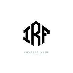IRF letter logo design with polygon shape. IRF polygon logo monogram. IRF cube logo design. IRF hexagon vector logo template white and black colors. IRF monogram. IRF business and real estate logo. 