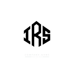 IRS letter logo design with polygon shape. IRS polygon logo monogram. IRS cube logo design. IRS hexagon vector logo template white and black colors. IRS monogram. IRS business and real estate logo. 