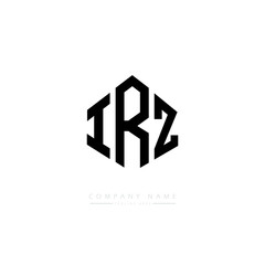 IRZ letter logo design with polygon shape. IRZ polygon logo monogram. IRZ cube logo design. IRZ hexagon vector logo template white and black colors. IRZ monogram. IRZ business and real estate logo. 