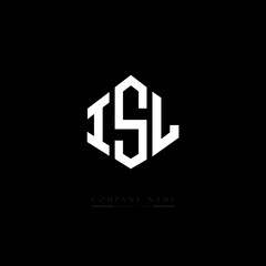 ISL letter logo design with polygon shape. ISL polygon logo monogram. ISL cube logo design. ISL hexagon vector logo template white and black colors. ISL monogram. ISL business and real estate logo. 