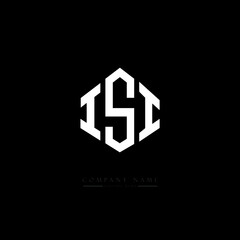ISI letter logo design with polygon shape. ISI polygon logo monogram. ISI cube logo design. ISI hexagon vector logo template white and black colors. ISI monogram. ISI business and real estate logo. 