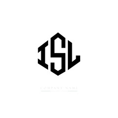 ISL letter logo design with polygon shape. ISL polygon logo monogram. ISL cube logo design. ISL hexagon vector logo template white and black colors. ISL monogram. ISL business and real estate logo. 