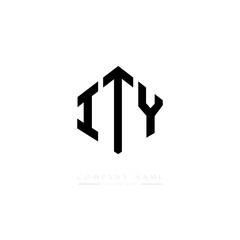 ITY letter logo design with polygon shape. ITY polygon logo monogram. ITY cube logo design. ITY hexagon vector logo template white and black colors. ITY monogram. ITY business and real estate logo. 