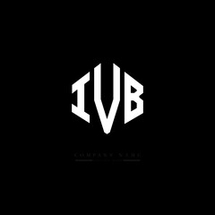 IVB letter logo design with polygon shape. IVB polygon logo monogram. IVB cube logo design. IVB hexagon vector logo template white and black colors. IVB monogram. IVB business and real estate logo. 