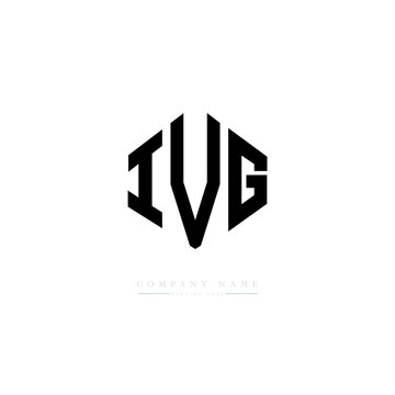 IVG letter logo design with polygon shape. IVG polygon logo monogram. IVG cube logo design. IVG hexagon vector logo template white and black colors. IVG monogram. IVG business and real estate logo. 