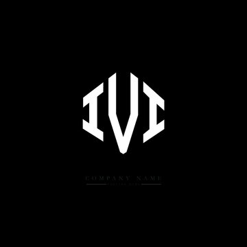 IVI letter logo design with polygon shape. IVI polygon logo monogram. IVI cube logo design. IVI hexagon vector logo template white and black colors. IVI monogram. IVI business and real estate logo. 